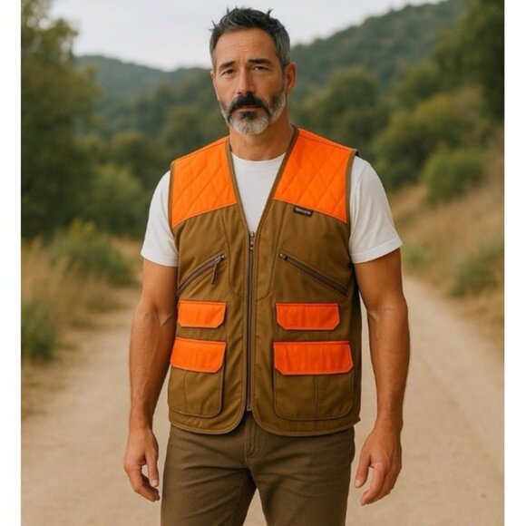 *Gamehide Men's Size Lg Switchgrass Upland Field Hunting Shooting Vest Zip Front - Picture 1 of 9